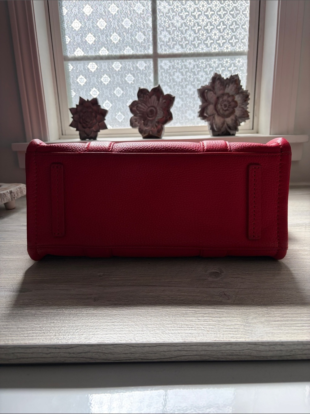 Marc Jacobs Red Leather 'The Tote Bag' Small Top-Handle Tote - Picture 2 of 7